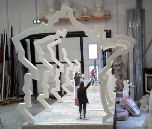 Monument-maquette-De Gaulle-Churchill-Sculpture-Calais-2017-modelage-argile