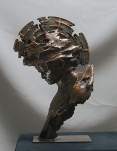 Sculpture labyrinthe Bronze Contact