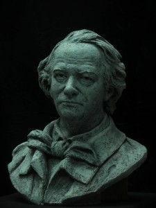 sculpture du buste de charles baudelaire