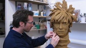 sculpture du buste de wahrol