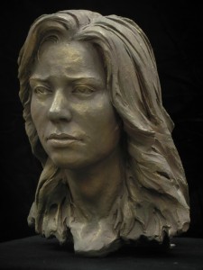 sculpture de buste en terre cuite