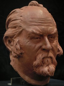 sculpture de buste en terre cuite