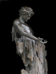 light-sculpture en bronze- berthaud