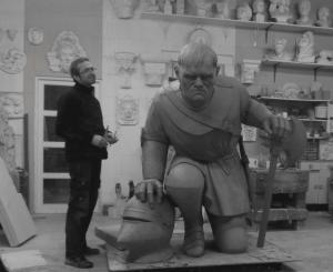 Sculpture monumentale de Du Guesclin par Patrick BERTHAUD, modèlen en argile