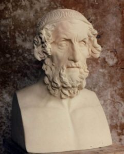 portrait en pierre de Homère