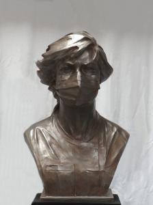 Sculpture en hommage aux soignants